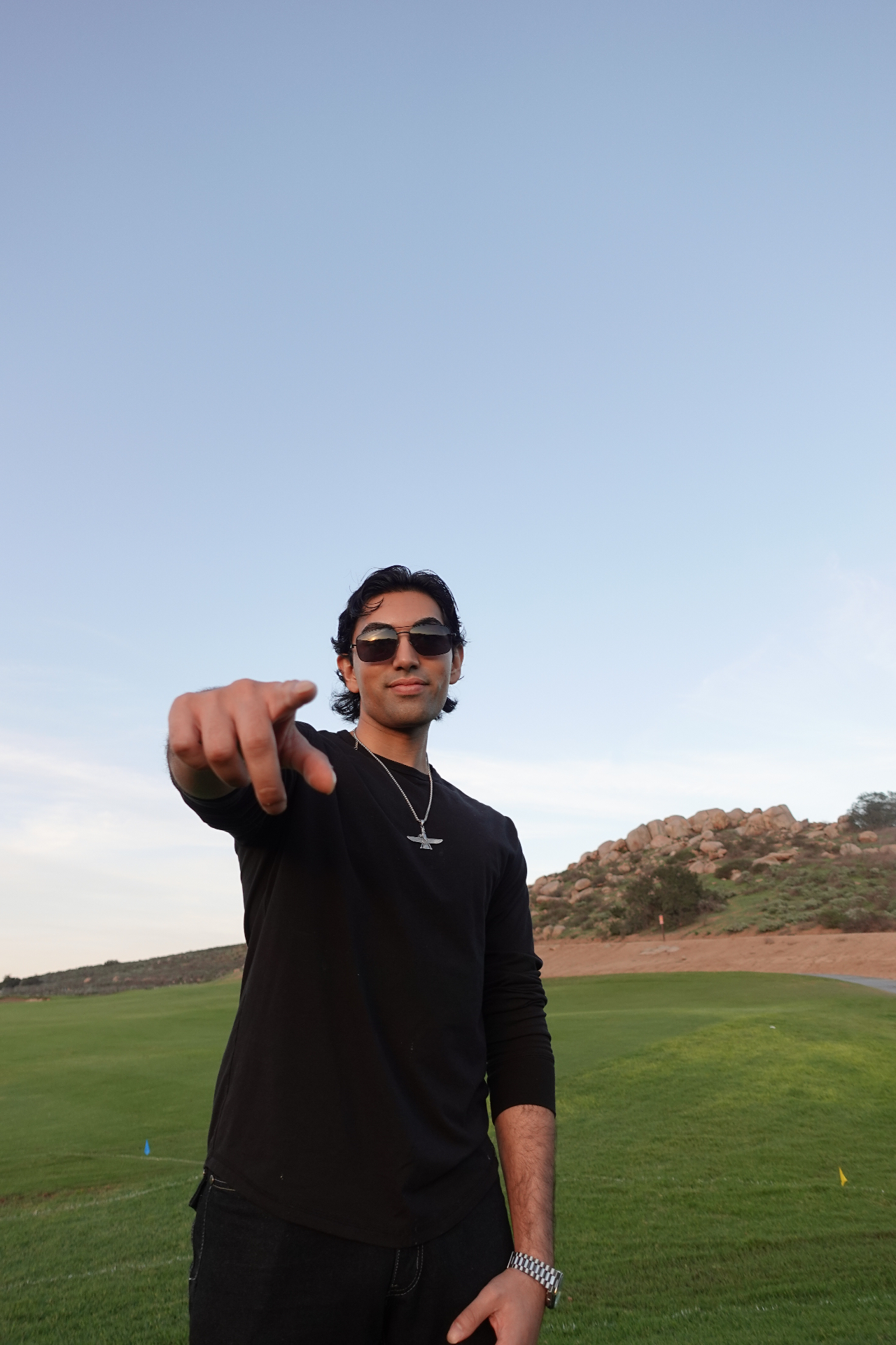 Shubh Dhruv on the course